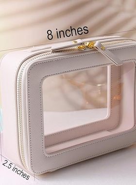 Transparent Cosmetic Bag Transparent Pu Cosmetic Bag Compact