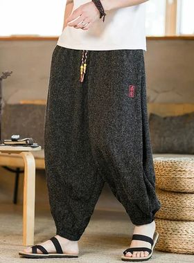 Chinese arajuku  Jogging ants ens Casual Eroidered Loose arl