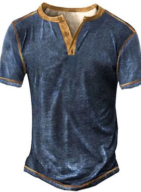 2023 en's Shirts enley lain Shirt V-ne rinted op Vintage  Co