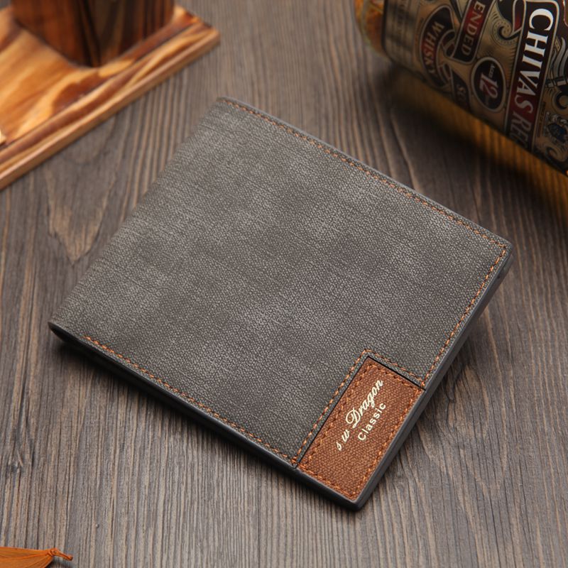 2024 Retro Men's Short Wallet Korean Version Ultra-thin Fash