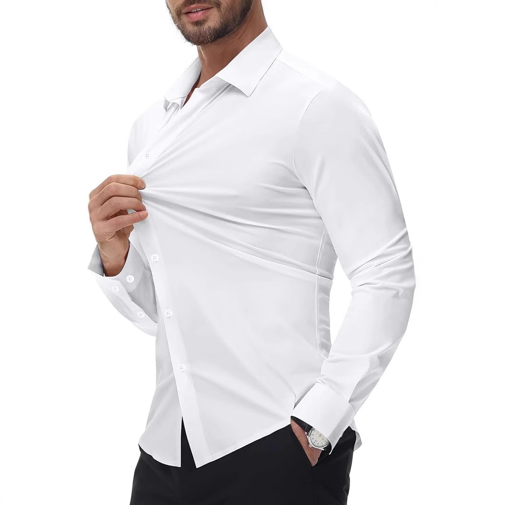 Seamless Four-sided High-elastic Men's Silky, Non-ironing An