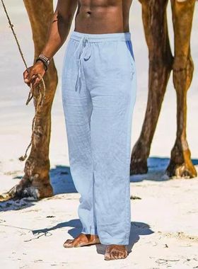 ew en's Cotton Linen ants ale ing Autumn Loose reathable Sol