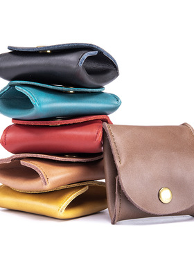 Japanese Style Coin Bag Cowhide Mini Headphone Bag Ins Genui