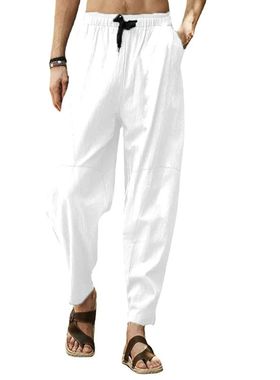 ip op White en Cotton Linen arem ants ale Summer reathable L