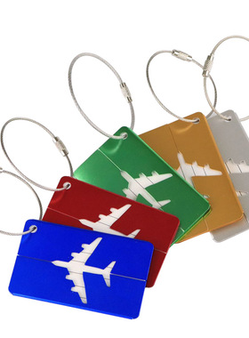 Metal Luggage Tag Boarding Bag Airplane Shape Business Gift