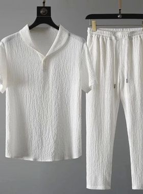 ew Arrial en's Cool and hin Short Sleee -shirt+ant wo-iece S