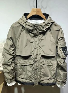 en's hing ing Autumn ew en's ooded Solid Color oets Cargo Ja