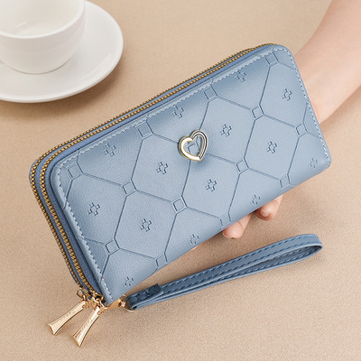 2024 Wallet Women's Long Double-layer Zipper Wallet Wallet J