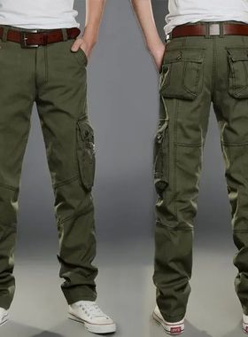 ulti-oet en's Casual ants ilitary actal Joggers Cargo ants o