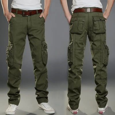 ulti-oet en's Casual ants ilitary actal Joggers Cargo ants o