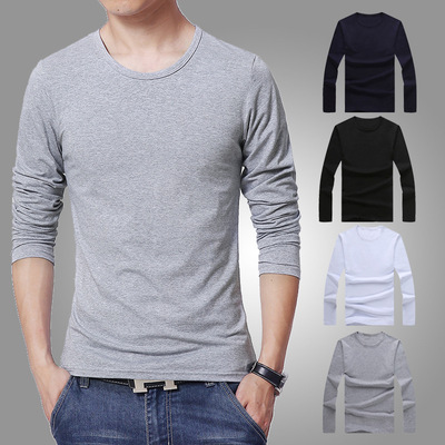 Solid lor Men's T-shirt Slim Fit T-shirt Men's Youth Solid l