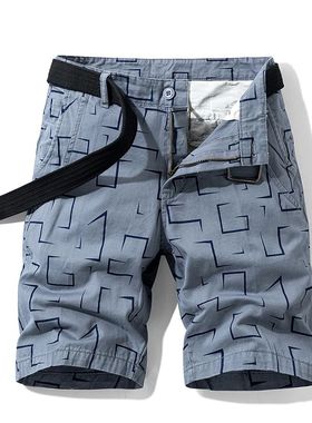 5 Color Summer ew en's rinted Casual Shorts Class All- Strai