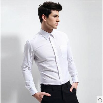 Men's Business Dress Overalls Business Wear tton Shirt Slim-