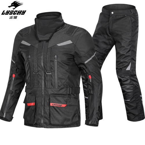 雷翅摩托车骑行服男冬季防摔