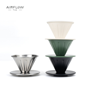 304不锈钢滴滤过滤器 V60家用咖啡器具 AIRFLOW气流 咖啡手冲滤杯