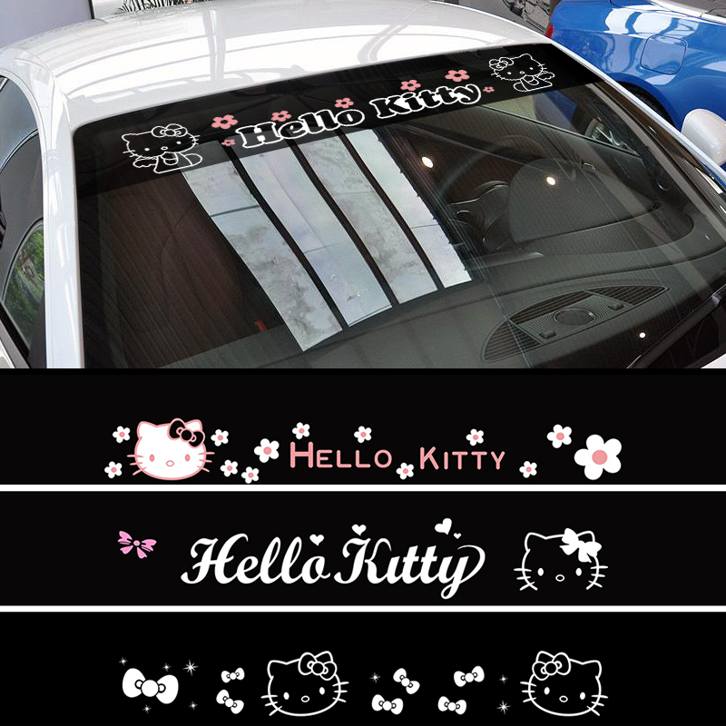 µç¶¯³µÌùÖ½ÓÀÔ´´óÑô²£Á§ÌùÖ½Æû³µÕÚÑôÌù¿¨Í¨hellokitty·´¹âǰµ²Ìù