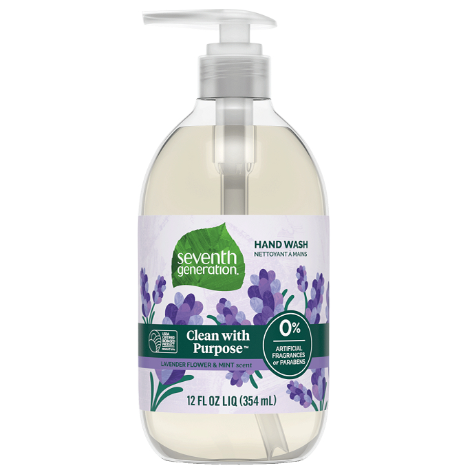 seventh generation天然洗手液薰衣草薄荷354毫升天然香洁净双手