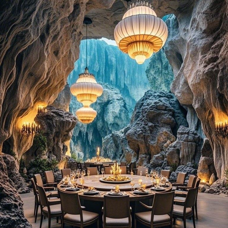 餐厅民宿酒店假山洞溶洞钟乳石造景水泥塑石景观仿真树森林布景,商业/办公家具,商业美陈,淘宝优惠券,粉丝福利购,淘宝优惠卷