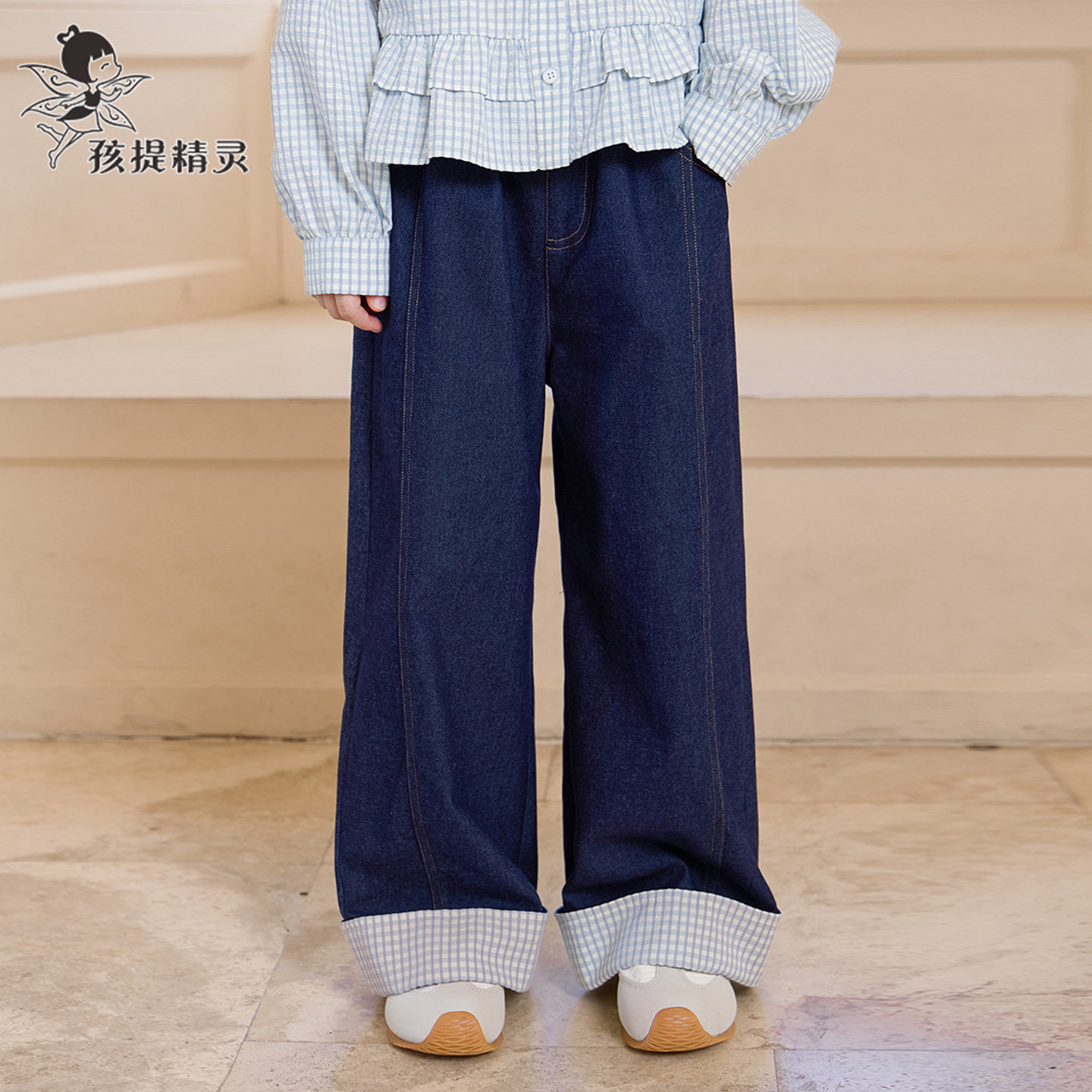 女童直筒牛仔裤2025秋装新款洋气中大童宽松阔腿裤休闲裤儿童