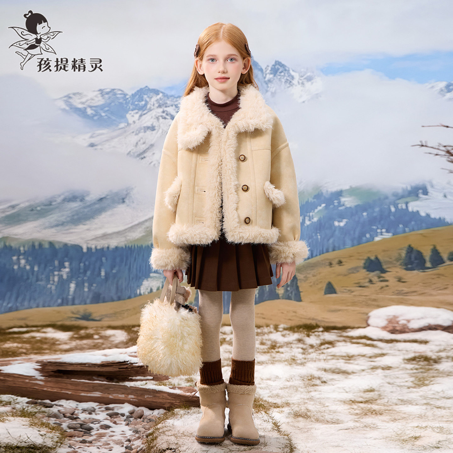 女童加绒羊羔毛风格外套2025秋冬新款洋气中大童仿皮毛一体大衣,童装/婴儿装/亲子装,普通外套,淘宝优惠券,粉丝福利购,淘宝优惠卷