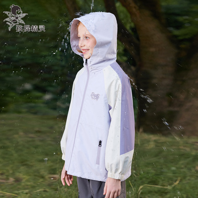 女童三合一冲锋衣风格外套2025秋冬新款洋气大童防风防水上衣儿童