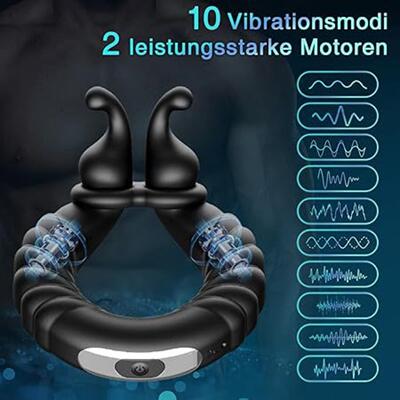 CUSB charging remote control snail vibration lock ring men's