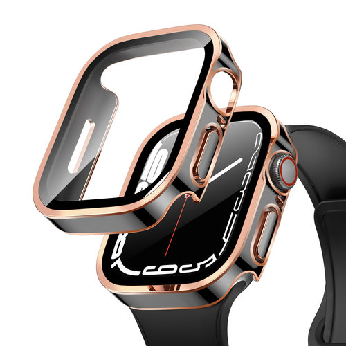 适用苹果手表Apple watch 40mm 45mm 表壳壳膜一体防水手表保护壳