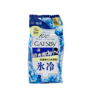 香港版GATSBY洁面纸巾特惠装方便易用预防油光舒爽海洋味清新醒神
