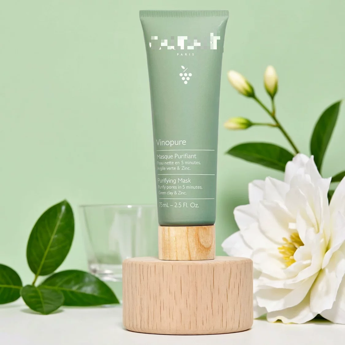 适用CAUDALIE葡萄净化抗痘面膜75ml毛孔粗大黑头油性肌肤毛孔清洁