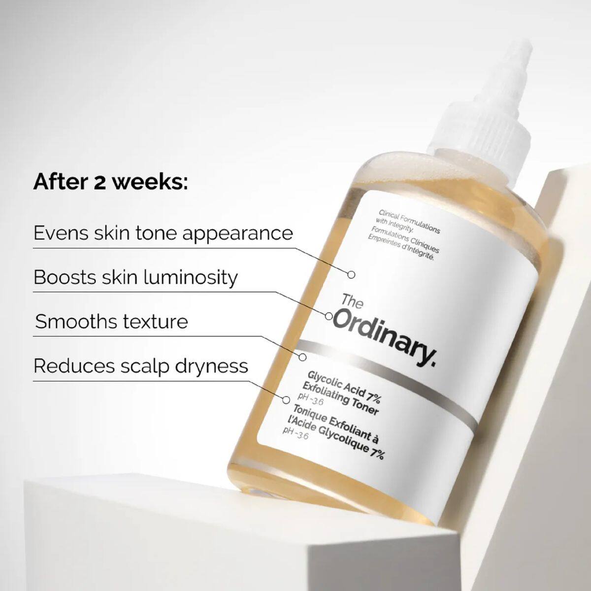 The Ordinary 7%果酸乙醇酸去角质爽肤水240毫升令肌肤清透有光泽