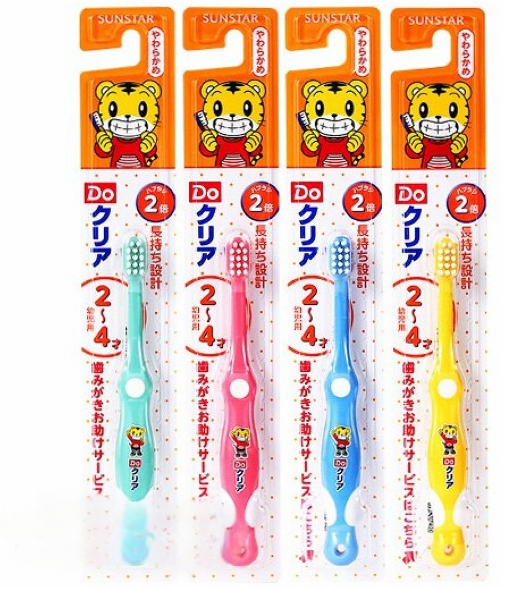 SUNSTAR 日本家用儿童牙擦软毛牙刷2-4岁适用1支装儿童牙刷乳牙刷