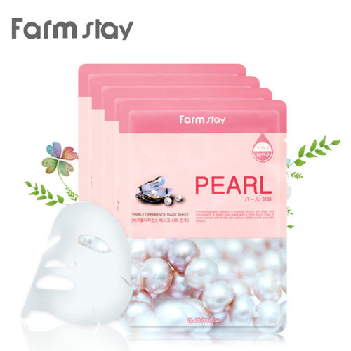 Farmstay珍珠面膜10片装无任何对皮肤有害成分亮白肤色紧致嫩
