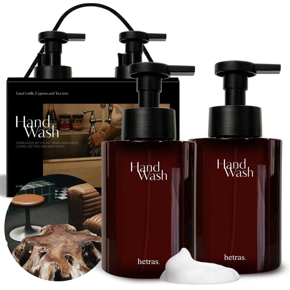 hetras.香水泡泡洗手液Set 515mlx2枝Hotel Wood含有来自山羊油