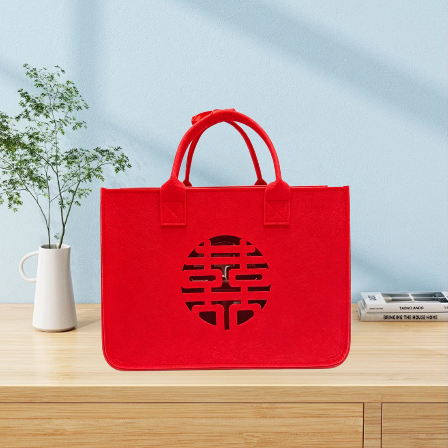 婚礼高档福喜字手提礼袋