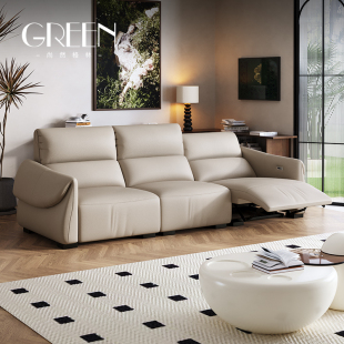 电动功能沙发客厅家用小户型设计师家具大象耳朵网红真皮沙发整装