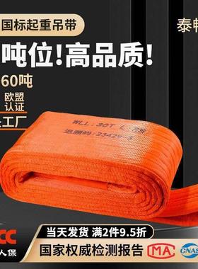 起重吊装带吊车CNAS起重机CE行车国标厚扁平吊绳CMA认证20吨15吨