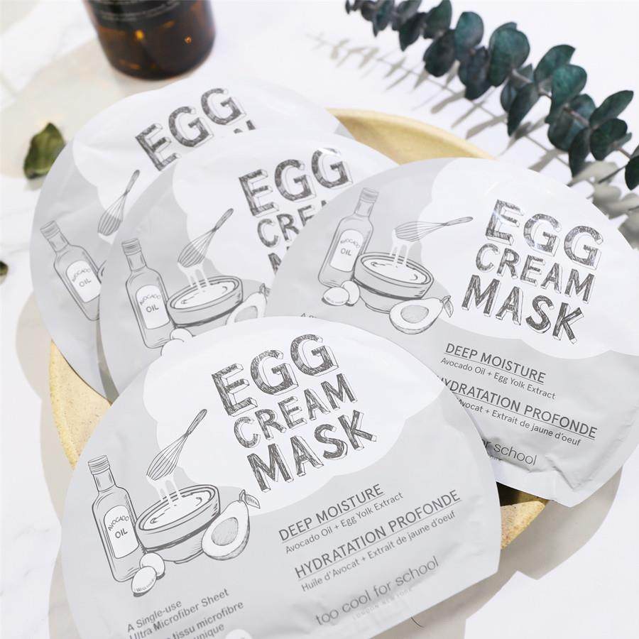 韩国too cool for school新款灰色鸡蛋面膜1片装柔滑补水保湿