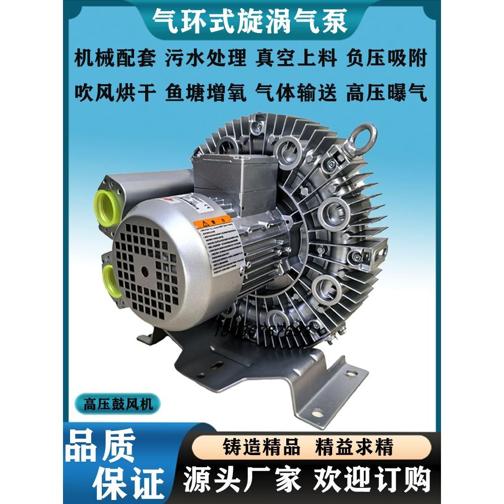 高压漩涡风机4RB 410-0AA41-7 1.1KW 浴池吹风曝气气环式旋涡气泵