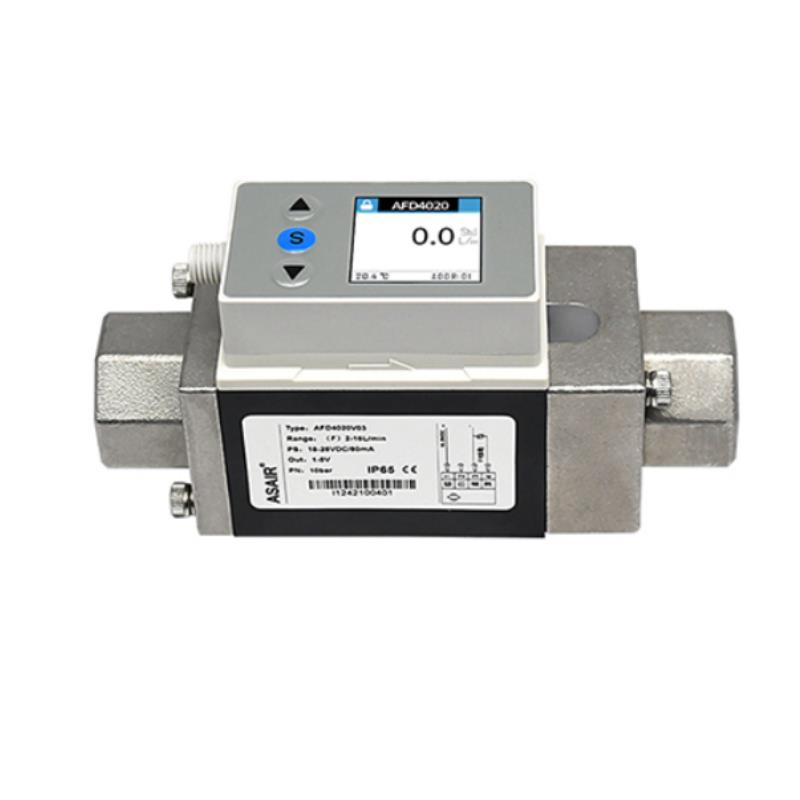 涡街液体流量计AFD4040A30 5~40L/Min 4~20mA 带温度带显示 G1/2