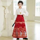 衬衣古风唐装 国风马面裙女童套装 新中式 春季 日常儿童汉服 2025新款
