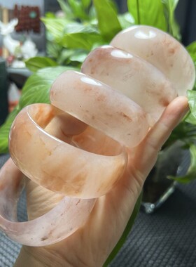 新疆金丝玉手镯桃花酿女款加宽加厚玉手镯天然玉石轮胎镯正品拍一