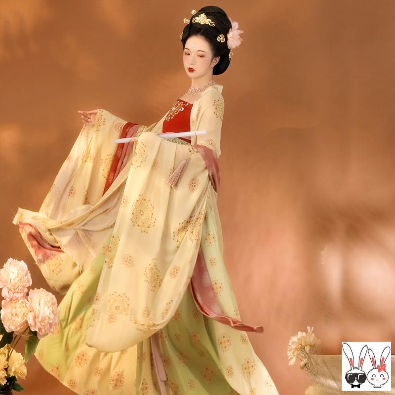 高档红色系古装女夏天显季夏瘦简约仙气飘l逸风古唐朝