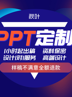 秋叶PPT制作代做美化修改企业定制高端设计工作总结商业计划汇报