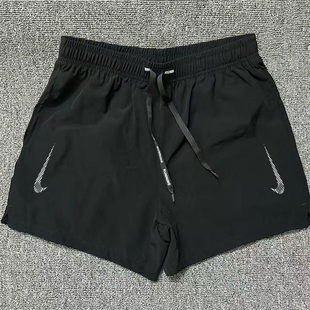 健身跑步短裤男夏季体育生训练速干四分裤带口袋马拉松田径运动裤
