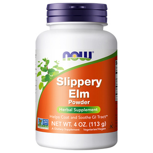 NOW foods滑榆皮粉胶囊健康肠胃榆树皮美国进口高含量100粒诺奥