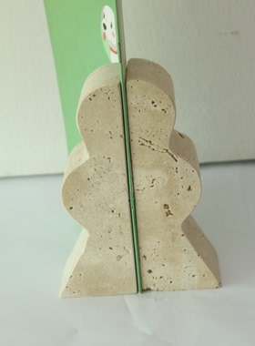 现代简约轻奢大理石书档装饰品摆件样板间客厅卧室书房玄关摆件