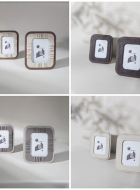 现代简约样板间白色相框纸巾盒收纳盒摆件客厅茶几收纳托盘装饰品