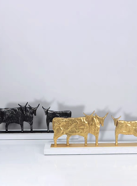 特价经典复古创意铸铁工艺品老黄牛家居酒店会所装饰铁艺桌面摆件