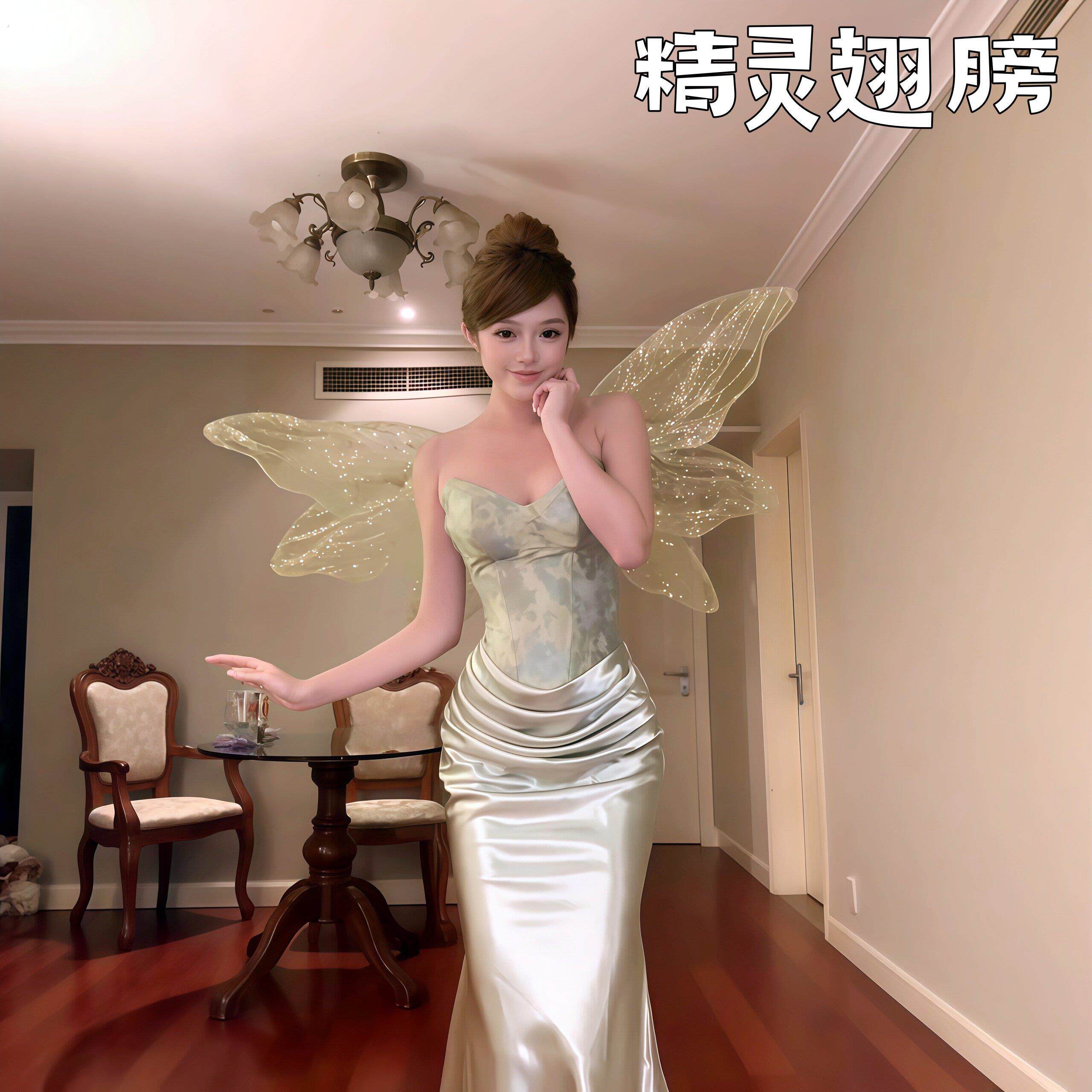 【精灵小叮当】爆闪精灵翅膀镂空高级感拍照出片道具舞台演出装备