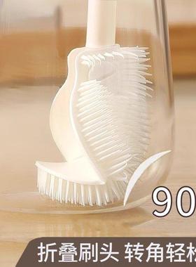 家用长柄洗杯刷子破壁机刷清洁刷软毛硅胶可折叠玻璃杯缝隙奶瓶刷